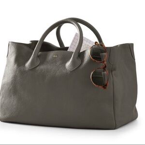 Mark & Graham Gray Leather Tote